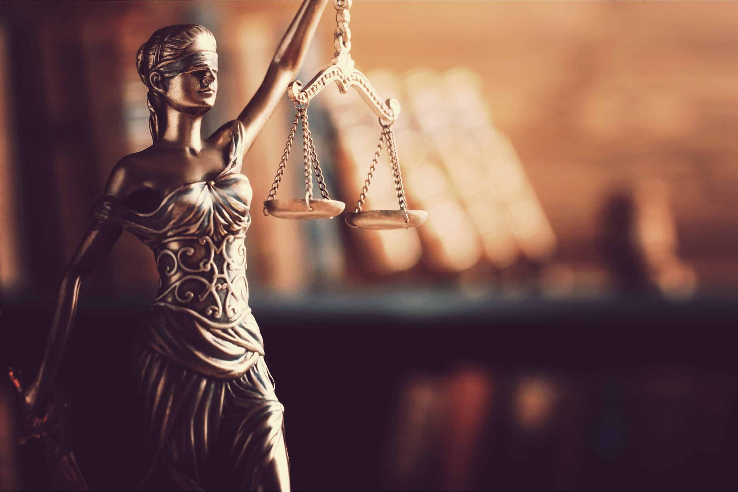 Lady Justice holding the scales of justice