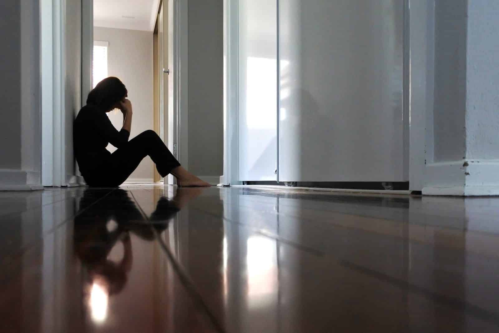 A woman feeling depressed after a car accident.