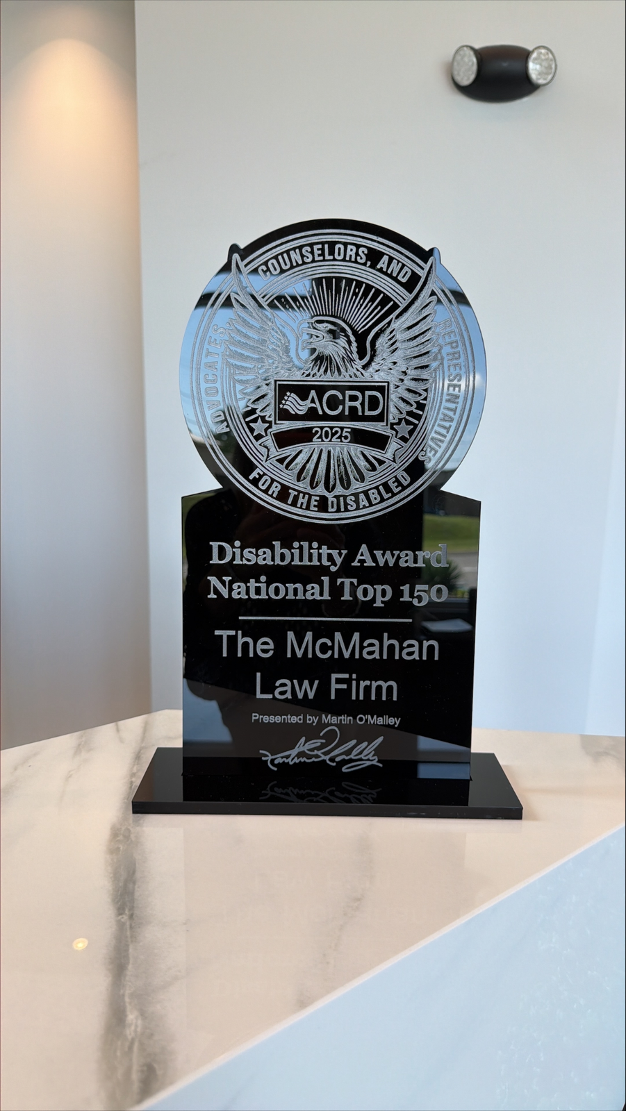 The McMahan Law Firm's 2025 Advocates, Counselors, and Representatives for the Disabled (ACRD)
